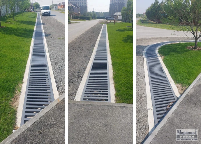 Металлические решётки водоотводного канала с частыми поперечными перемычками О-13 — фото 1