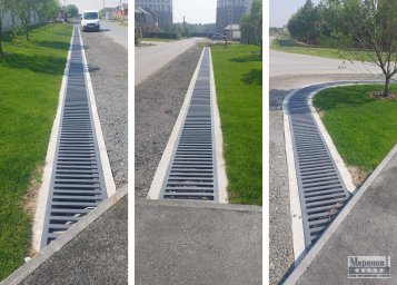 Металлические решётки водоотводного канала с частыми поперечными перемычками О-13