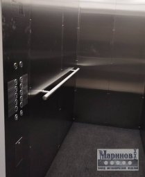 Металлический настенный поручень для кабины лифта с округлёнными окончаниями Д-51